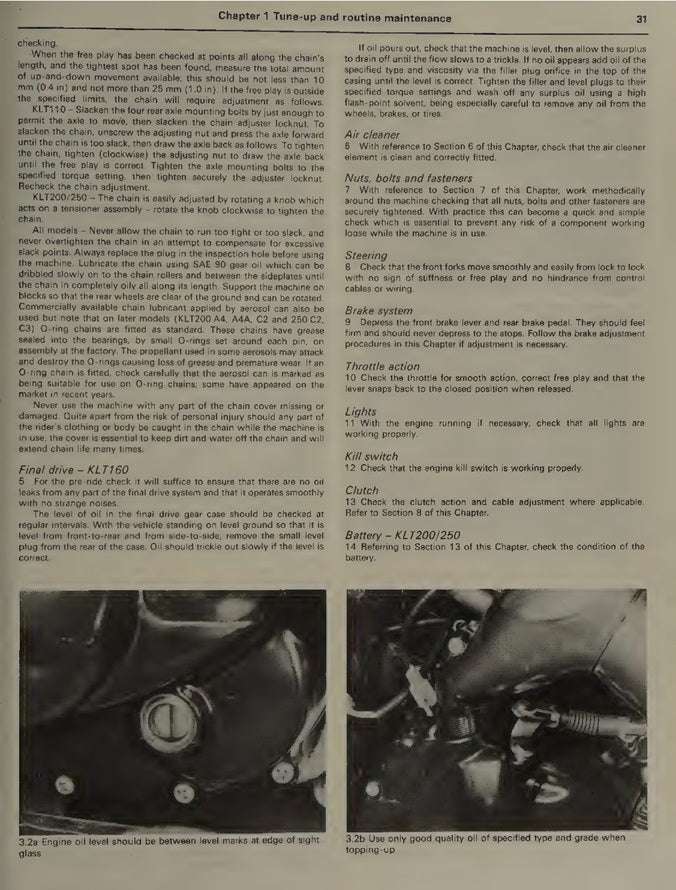 1981-1984 Kawasaki KLT200 KLT 200 A1 A2 A3 A4 Service Manual