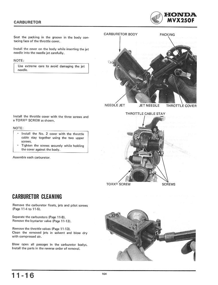 1983 Onwards Honda MVX250 MVX250F MVX 250 Service Manual