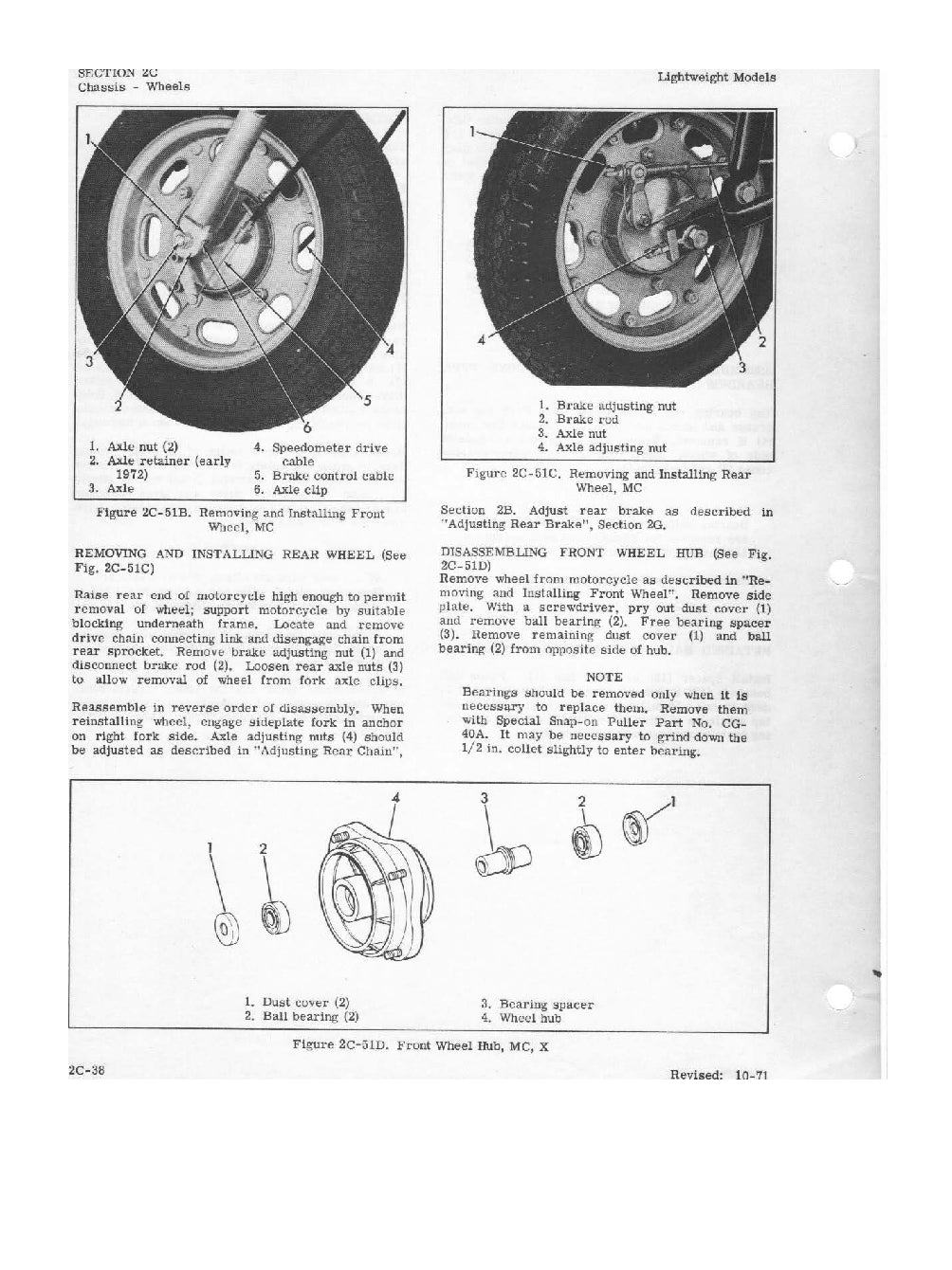 1965-1974 Harley Davidson M65 Sport Service Manual