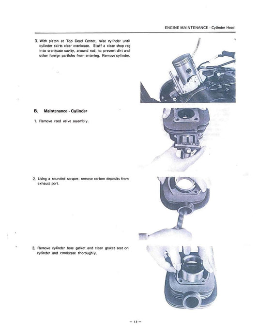 1974 Yamaha YZ80 YZ 80A Motocross Service Manual