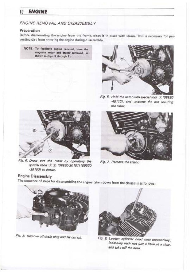 1976-1980 Suzuki GS750 GS 750 8v Manual de servicio/taller