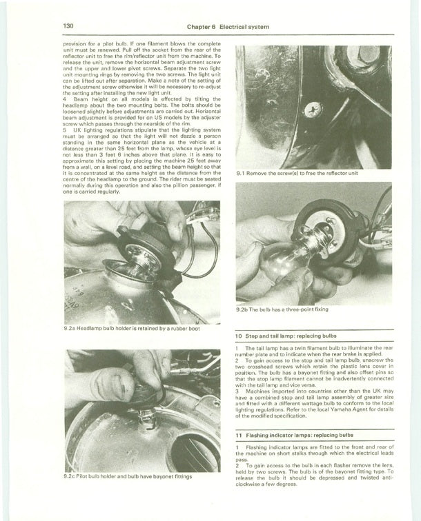 1980-1981 Yamaha XS850 XS 850 G Manual de servicio