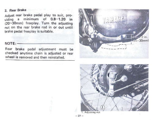 1976 Yamaha YZ80 YZ 80C Motocross Service Manual