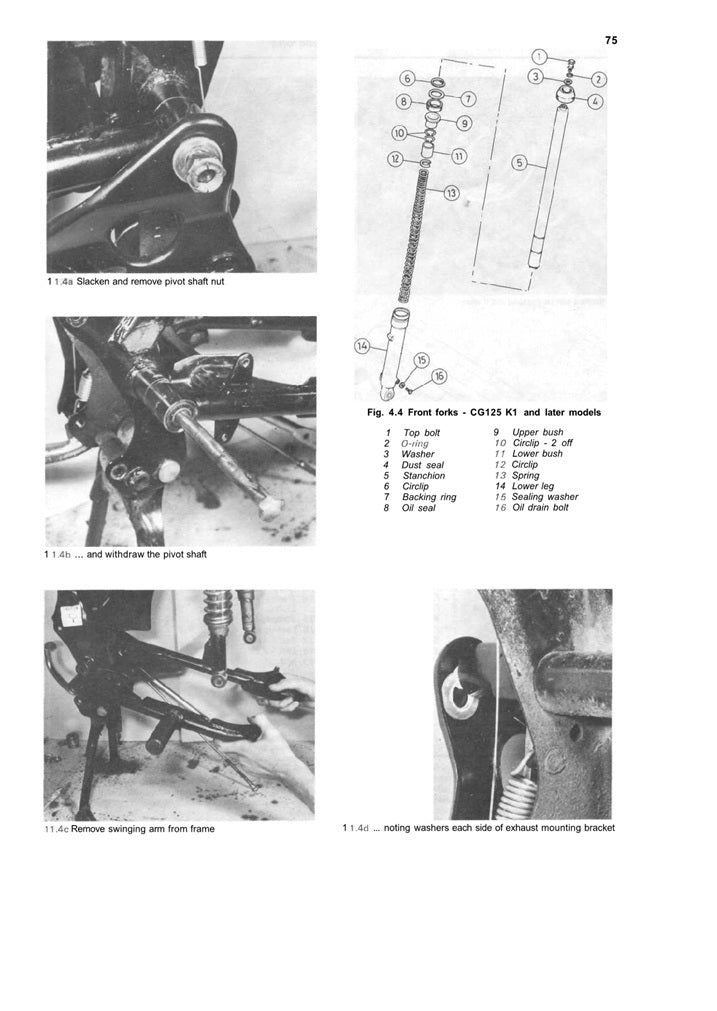 1981-1982 Honda CG125 CG 125 Service Manual