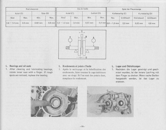 1980 Yamaha DT175G DT175 G Service Manual