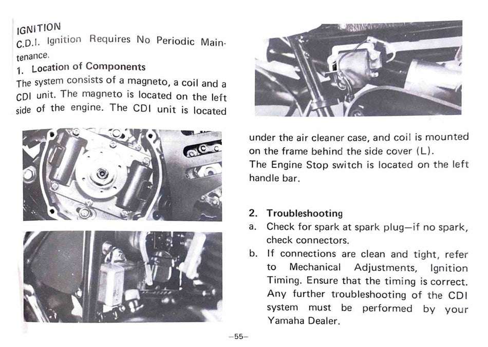 1977 Yamaha YZ100 YZ 100 YZ100D Motocross Service Manual