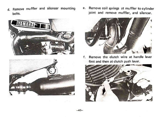 1977 Yamaha YZ250 YZ 250 YZ250D Motocross Service Manual