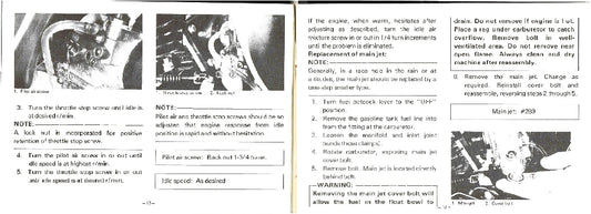 1978 Yamaha YZ125 YZ 125 YZ125E Motocross Service Manual