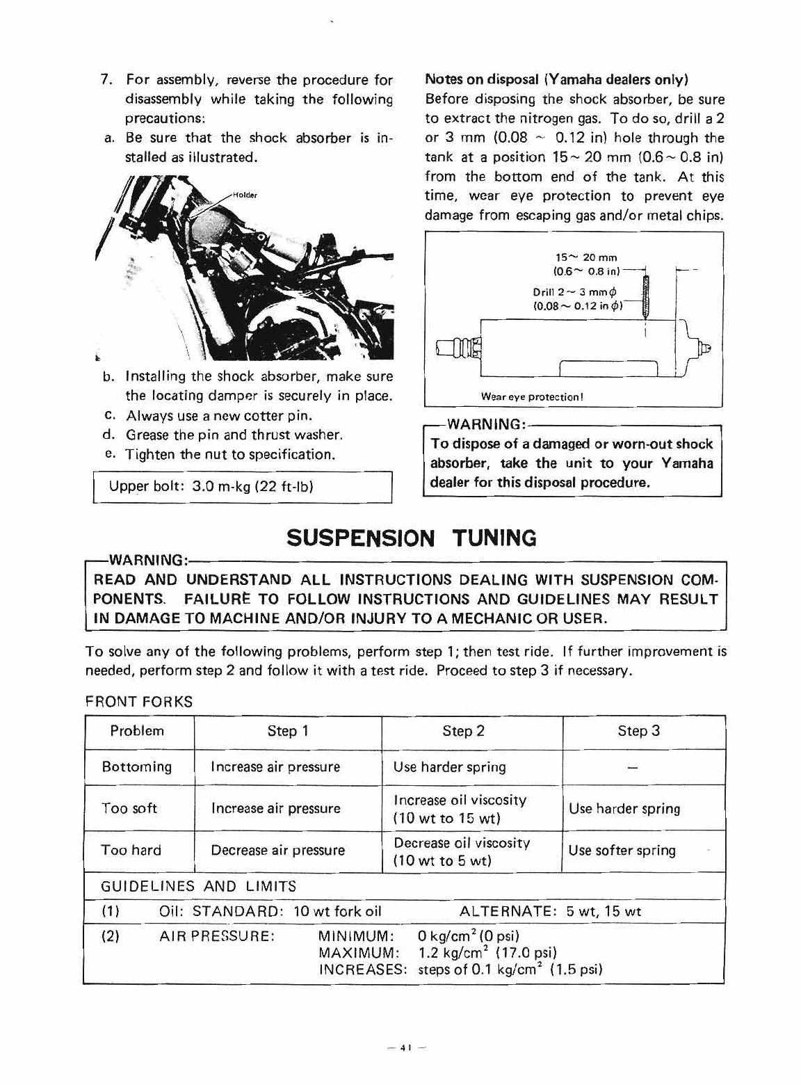 1980 Yamaha YZ125 Motocross Service Manual