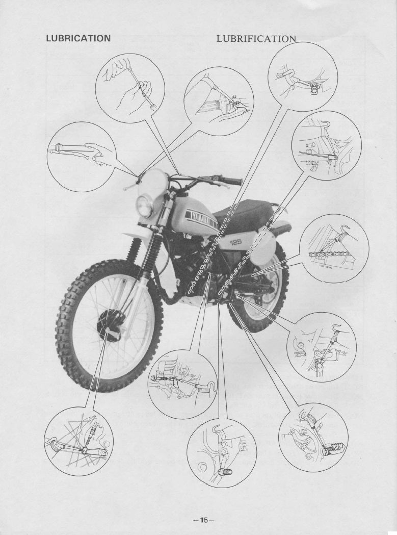 1980 Yamaha IT125 IT 125 Service Manual