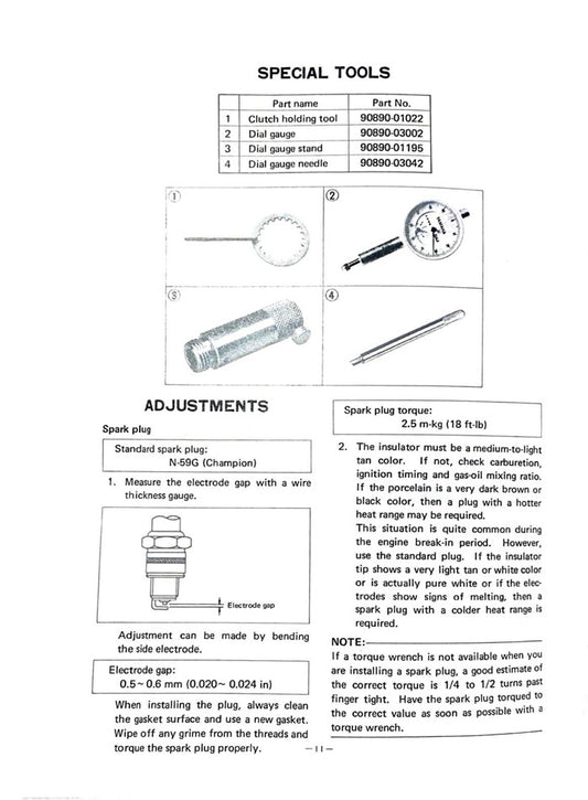 1980 Yamaha YZ100 YZ 100 YZ100G Motocross Service Manual