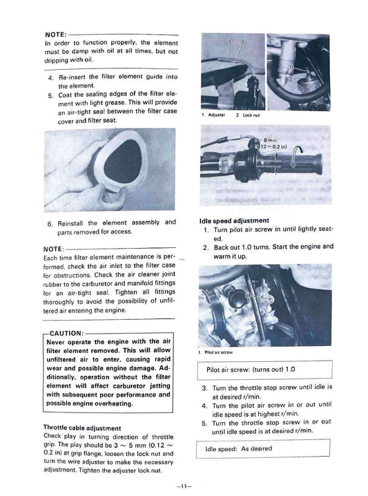 1980-1981 Yamaha YZ80 YZ 80G Motocross Service Manual