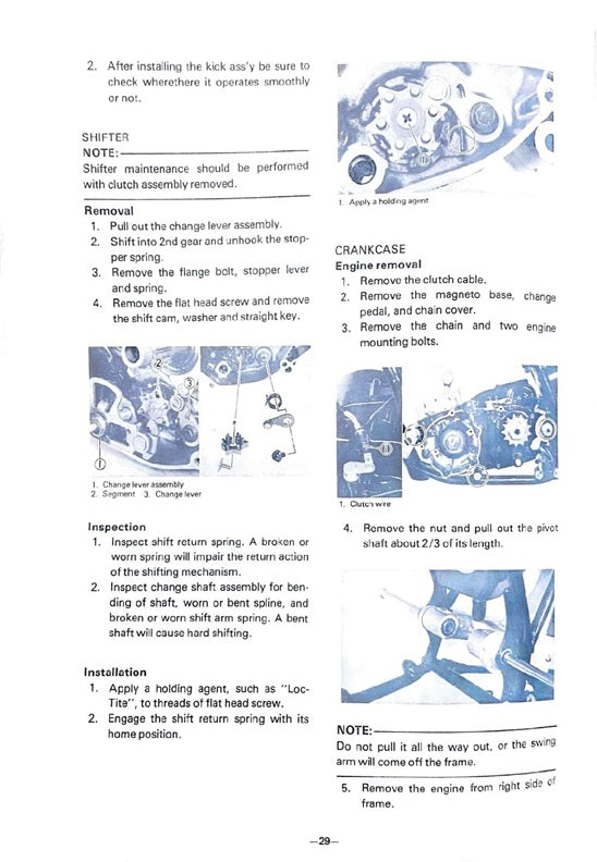 1981 Yamaha YZ465 YZ465H YZ 465 Motocross Service Manual