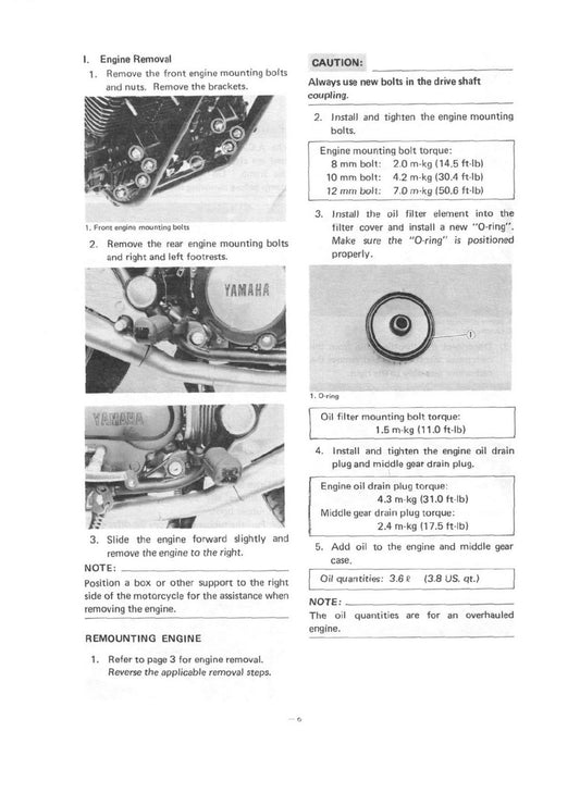 1980-1983 Yamaha XJ650 XJ 650 Maxim Service Manual