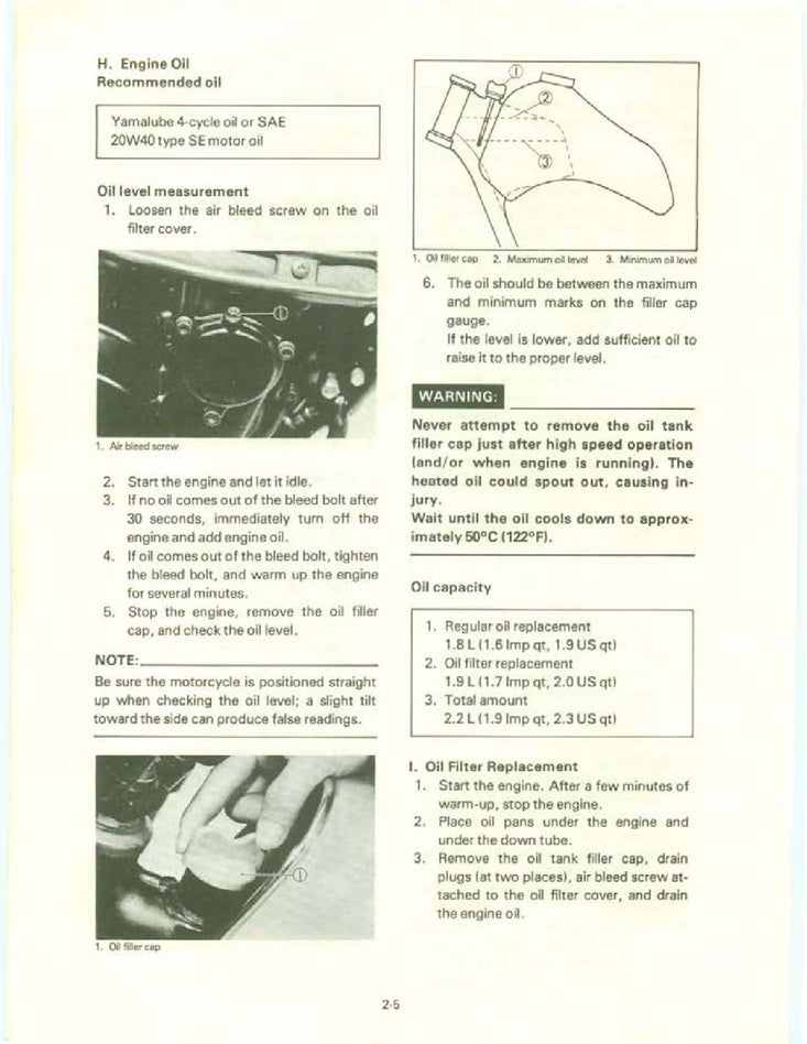 1982-1984 Yamaha XT550 XT 550 Service Manual