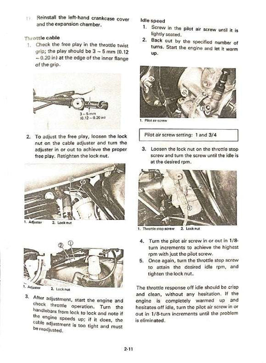 1982 Yamaha YZ490 YZ 490 YZ490J Motocross Service Manual