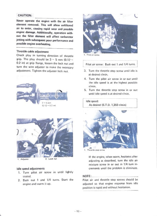 1981-1983 Yamaha YZ60 YZ 60 Motocross Service Manual