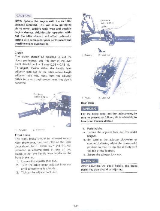 1982 Yamaha YZ80 YZ 80J Motocross Service Manual