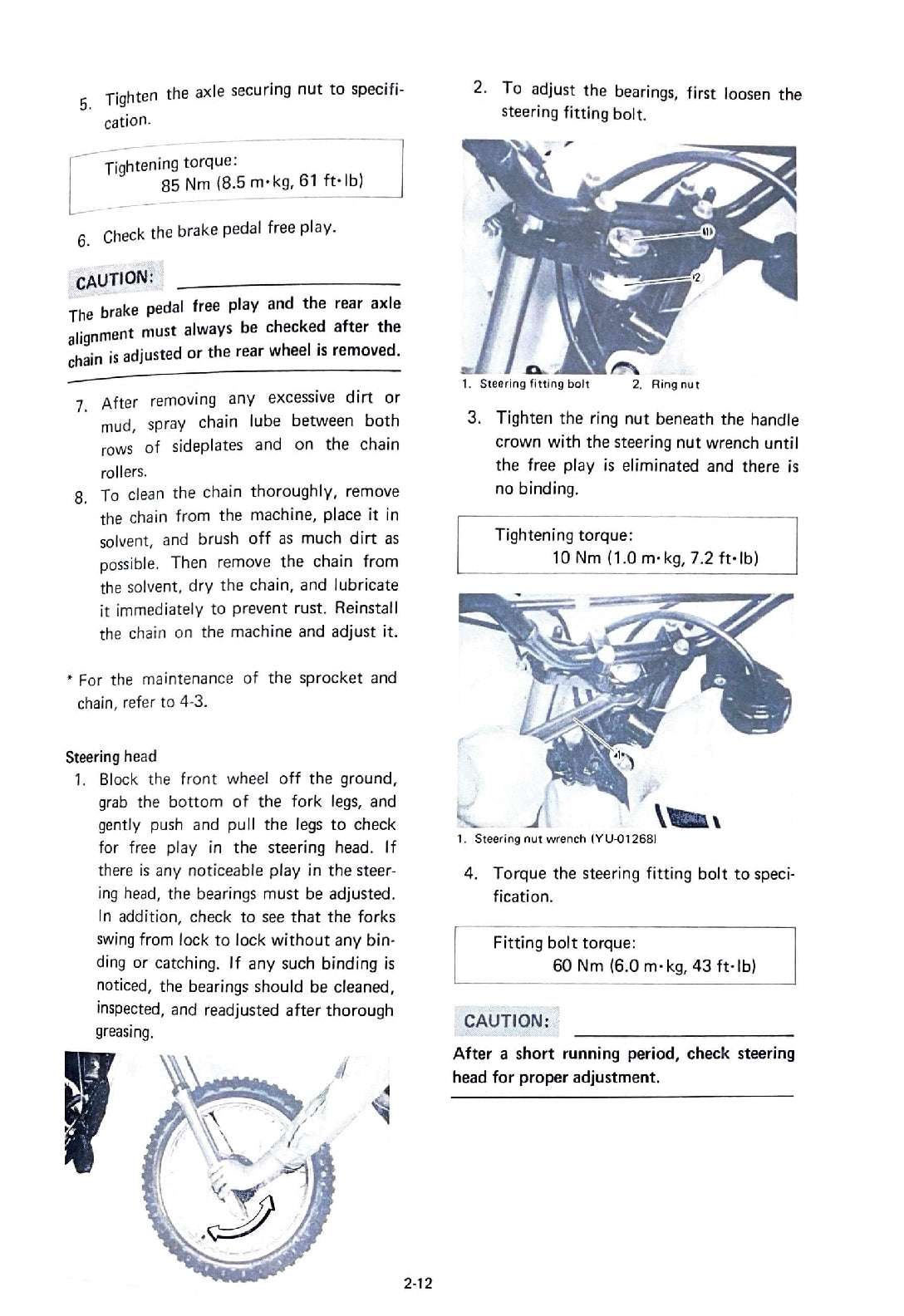 1983-1985 Yamaha YZ80 YZ 80 K L M Motocross Service Manual