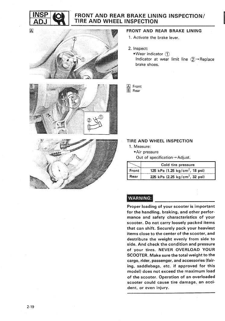1983-1990 Yamaha CE50 Jog 50 Scooter Service Manual