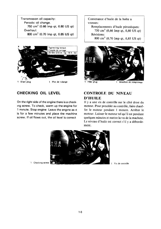 1984 Yamaha IT250 IT 250 Service Manual