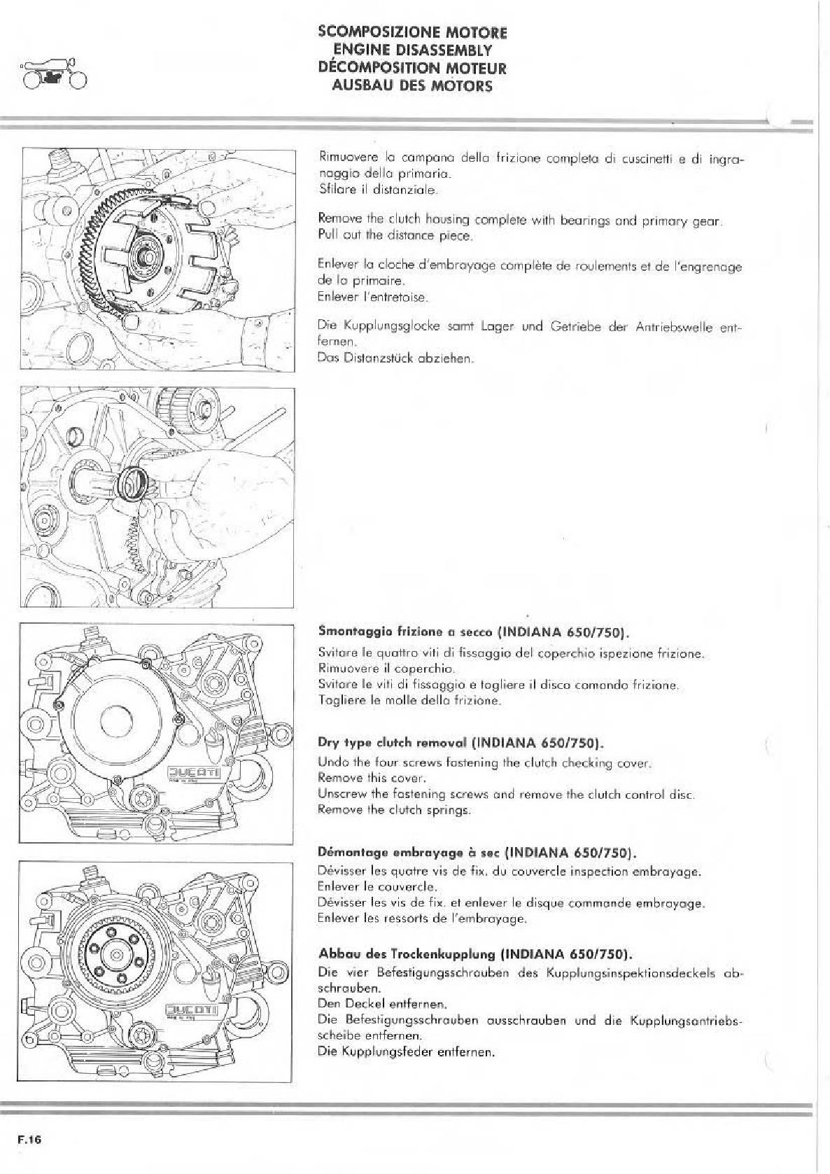 1985-1990 Ducati Indiana 750 Twin Service Manual