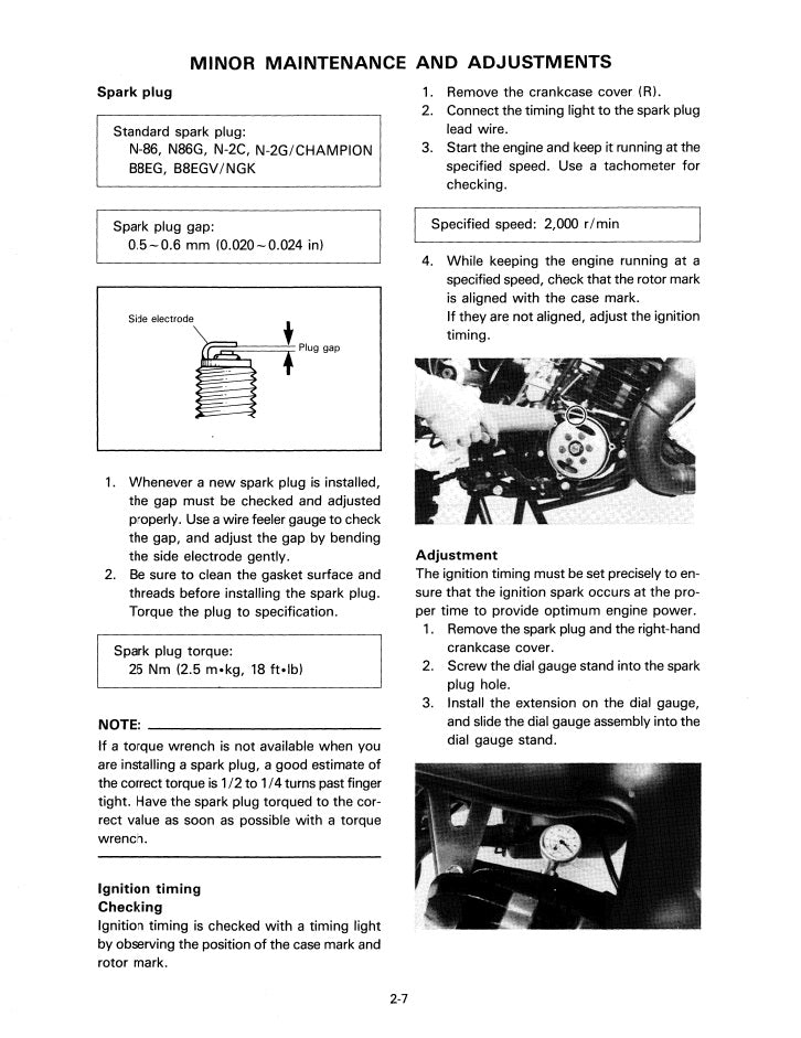 1986 Yamaha IT200 IT 200 Service Manual