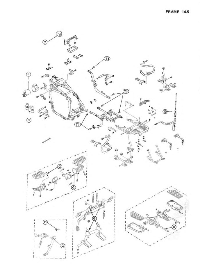1981-1983 Kawasaki Z1000K KZ1000K K1 K2 LTD Manual de servicio