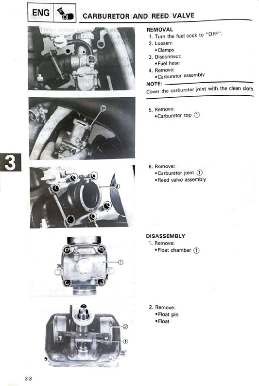 1987 Yamaha YZ250 YZ 250 YZ250T Motocross Service Manual