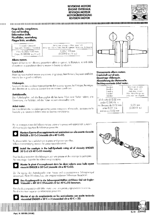 1990-1995 Cagiva K7 125cc Manual de servicio
