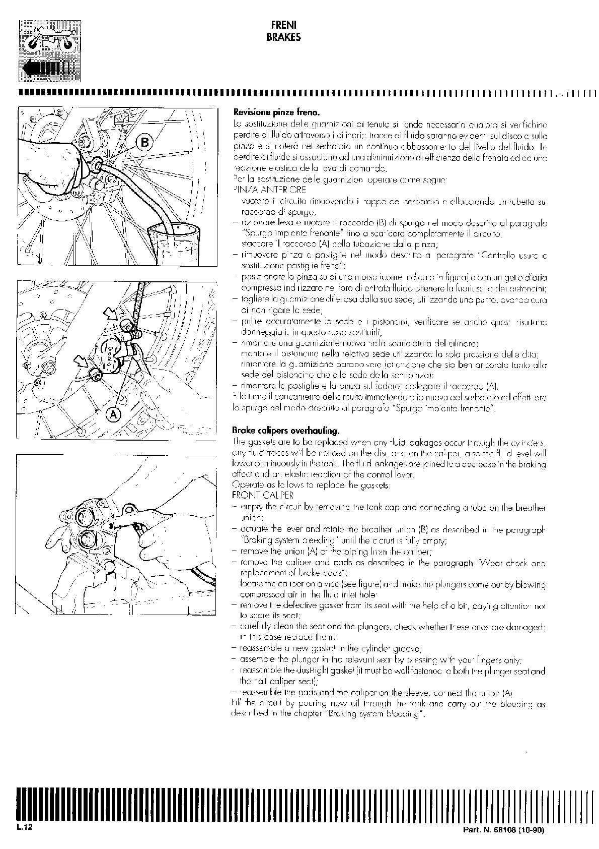 1990-1995 Cagiva K7 125cc Manual de servicio