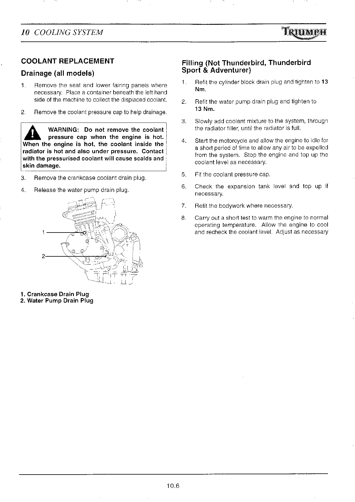 1991-1998 Triumph Trident Sprint 900 885cc Service Manual