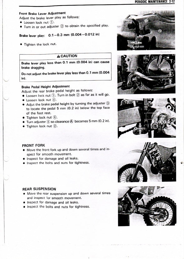 1991-1992 Suzuki RM250 RM 250 Motocross Service Manual