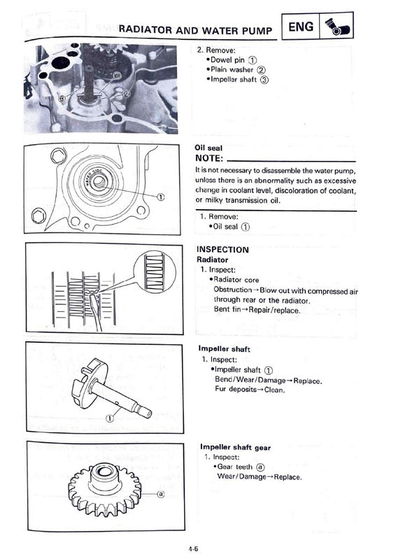 1996-2001 Yamaha YZ125 YZ 125 Manual de servicio de motocross
