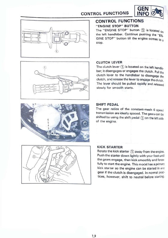 1996-2001 Yamaha YZ125 YZ 125 Manual de servicio de motocross