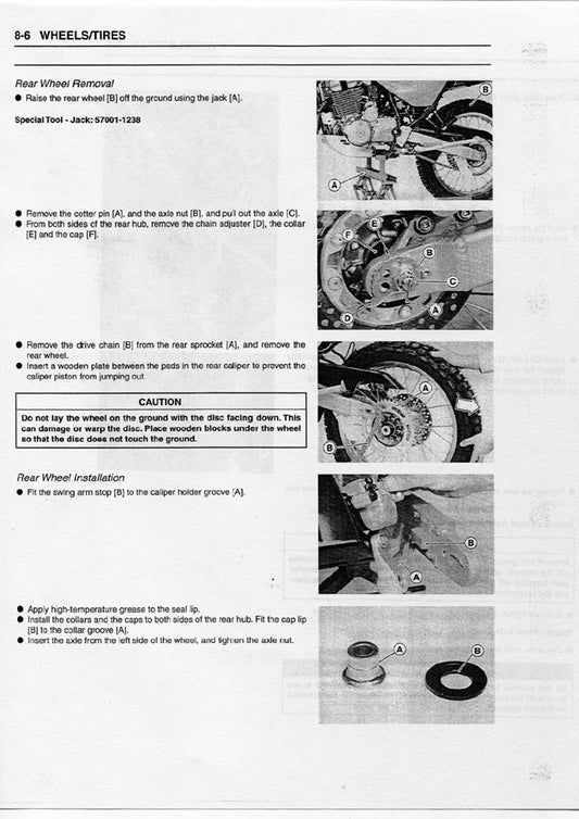 Manual de servicio Kawasaki KLX250 D-Tracker 1999-2007