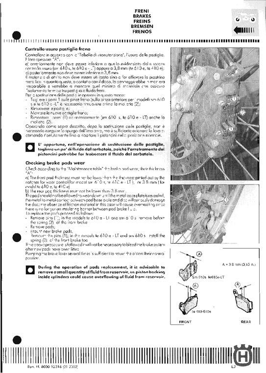 2003-2006 Husqvarna SM610S SM 610 S Service Manual