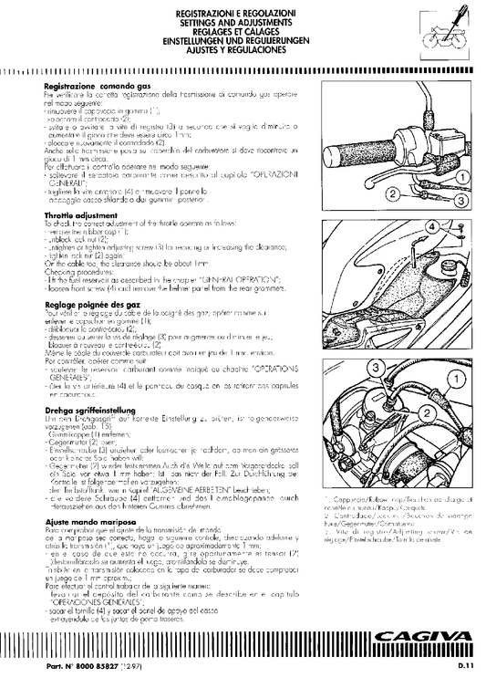 1998-2003 Cagiva Planet 125 2 tiempos 2T Manual