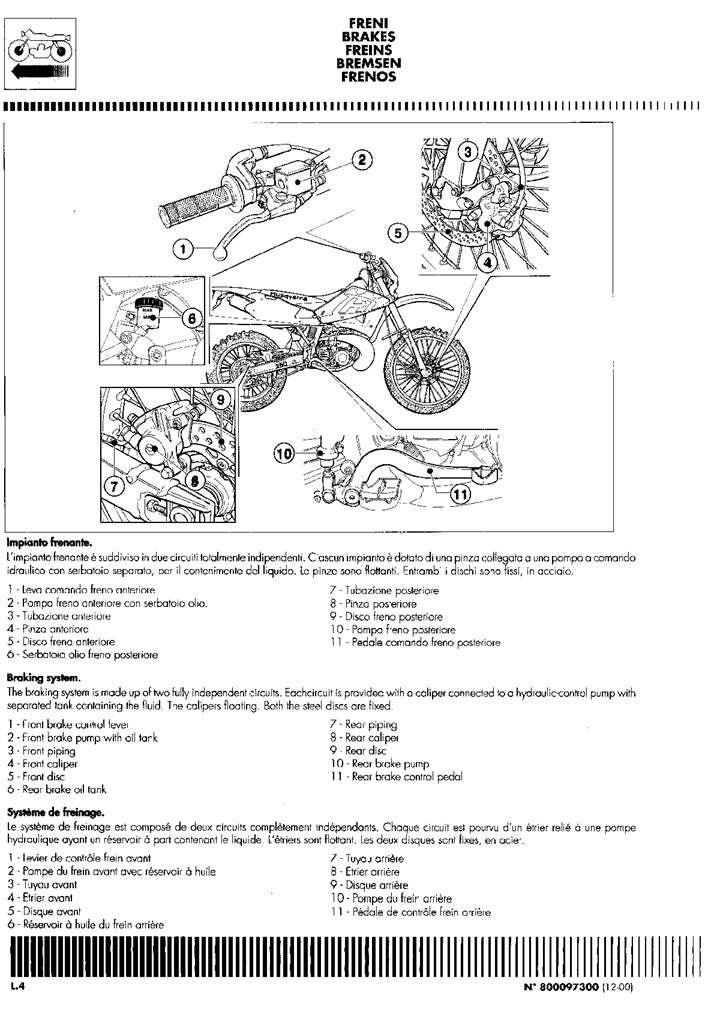 2001-2002 Husqvarna WR360 WR 360 Service Manual