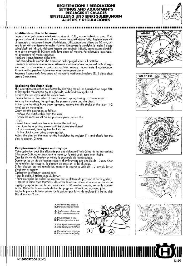 2001-2002 Husqvarna WR360 WR 360 Service Manual