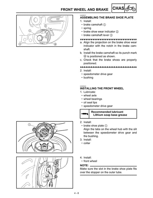 2001-2005 Yamaha YJ50 Vino 50 Scooter Service Manual