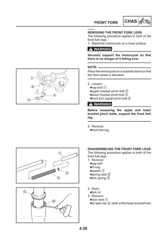2001-2008 Yamaha XVS250 Dragstar Service Manual