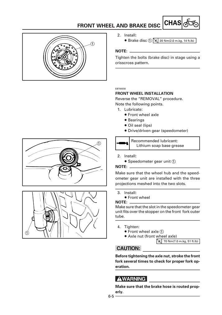 2001-2011 Yamaha YW50 Zuma 50cc Scooter Service Manual