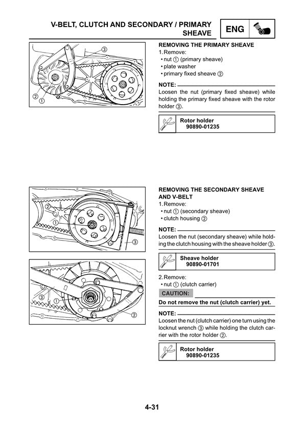1995-1999 Manual de servicio del scooter Yamaha YP250 Majesty