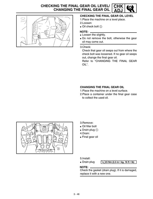 2000-2006 Yamaha YFM660 Grizzly ATV Quad Manual de servicio