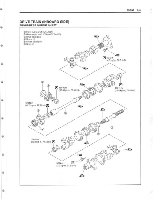 2008-2013 Suzuki LT-A400 KingQuad Manual de servicio
