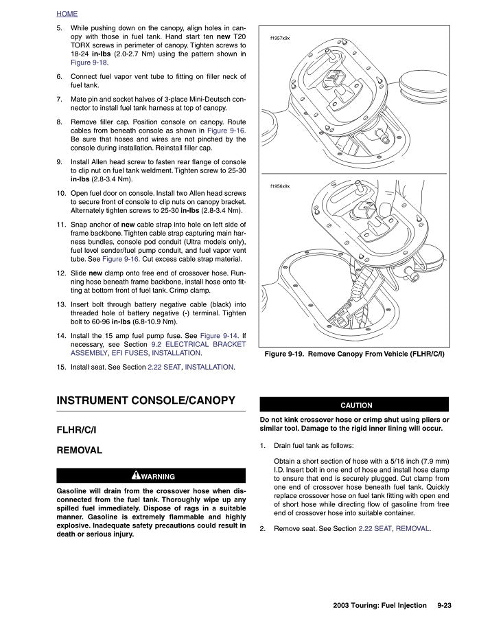 2003 Harley Davidson FLHR FLHRI Road King Service Manual