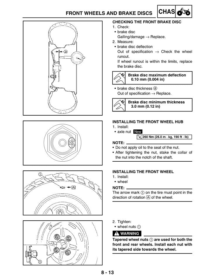 2004-2007 Yamaha YXR660 YXR 660 Rhino ATV Quad 4wheeler Service Manual
