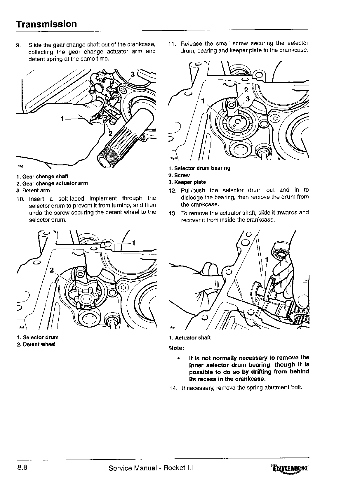 2004-2017 Triumph Rocket III Touring Triple Cruiser Service Manual