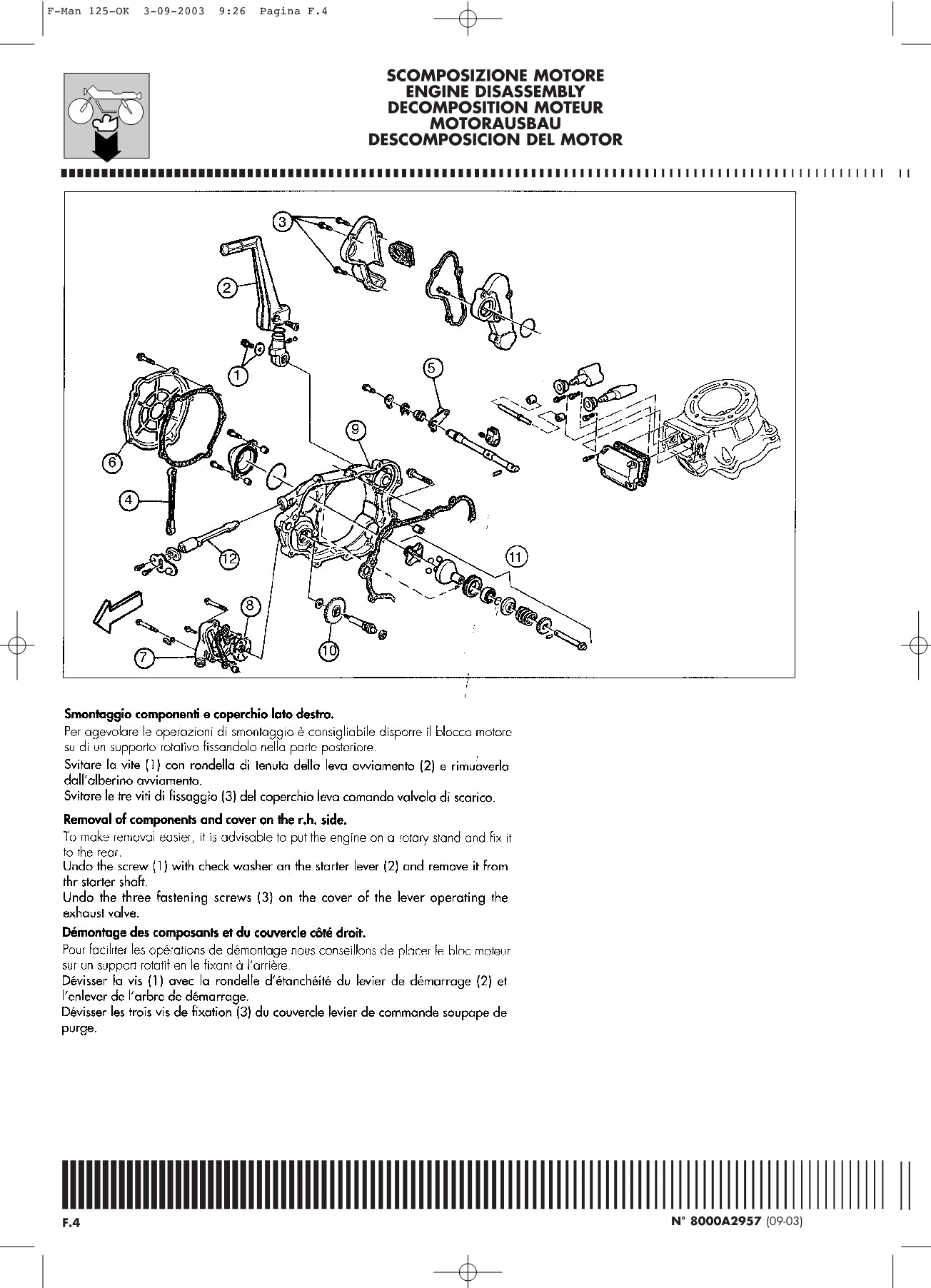 2003-2004 Husqvarna CR125 CR 125 Service Manual